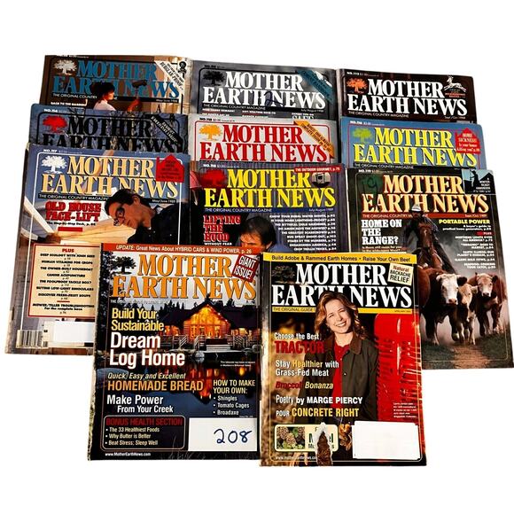 Mother Earth News Magazine 1988 1989, 2002, 2005 Vintage Homestead Hippie - Picture 1 of 7